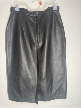 Gaby Faux Leather Pencil Skirt - Classic High-Waist